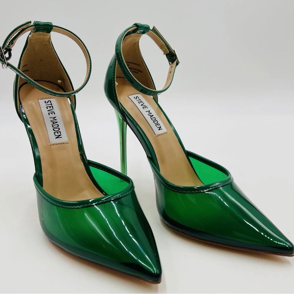 Steve Madden, emerald green stiletto heels - Picture 6 of 7